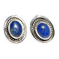 Design 1295: blue lapis lazuli post earrings