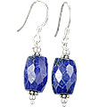 Design 13996: blue,gray lapis lazuli earrings