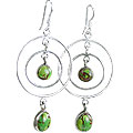 Design 14427: brown,green,multi-color mohave staff-picks earrings
