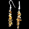 Design 1479: brown tiger eye chipped earrings
