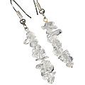 Design 1488: white crystal chipped earrings