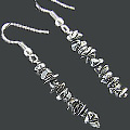 Design 1493: black,gray hematite chipped earrings