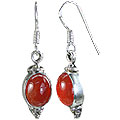 Design 1621: orange carnelian contemporary earrings