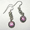 5402: pink pink topaz earrings