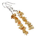 Design 5471: yellow citrine chipped earrings