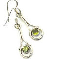 551: Green peridot earrings