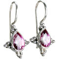 6016: pink pink topaz earrings