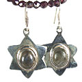 Design 6023: gray labradorite star earrings