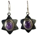 Design 6025: purple amethyst star earrings