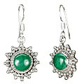 6028: green malachite  american-southwest earrings