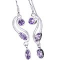 Design 6048: purple amethyst drop earrings