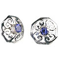 Design 6336: blue iolite gothic-medieval earrings