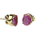 6412: red ruby  post earrings