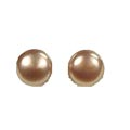 645: pink pearl  post earrings