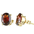 647: red garnet  post earrings