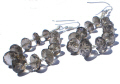6471: brown smoky quartz  hoop-earrings earrings