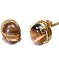 Design 648: brown tiger eye post earrings