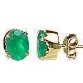 Design 651: green onyx post earrings