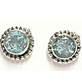 Design 6891: blue blue topaz post, stud earrings