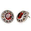 Design 696: red garnet gothic-medieval earrings