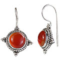 Design 7101: orange carnelian earrings