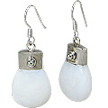 Design 7910: white opal earrings