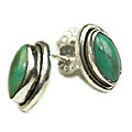 Design 7966: black,green turquoise studs earrings