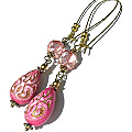 8136: pink pink topaz earrings