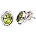Design 850: green peridot studs earrings