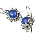8763: blue lapis lazuli  danglers earrings