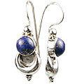 8773: blue lapis lazuli  danglers earrings