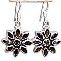8860: Brown smoky quartz  danglers earrings