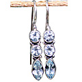 8869: Blue blue topaz  danglers earrings
