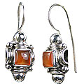 Design 8871: orange carnelian earrings