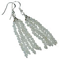 9079: White moonstone  danglers earrings