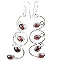 914: red garnet  art-deco earrings