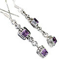 Design 9156: purple amethyst art-deco earrings
