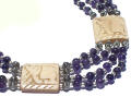 Design 1: purple amethyst chunky, ethnic, tribal necklaces