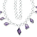 1013: purple amethyst  choker necklaces