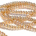 1127: Beaded pink pearl  strand necklaces
