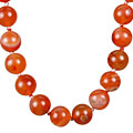 1143: Beaded orange carnelian necklaces