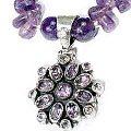 Design 1160: purple amethyst drop necklaces