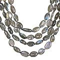 Design 1212: gray,multi-color labradorite classic necklaces