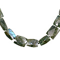 1230: Beaded blue,gray labradorite  chunky necklaces