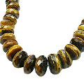 12870: Beaded brown tiger eye necklaces