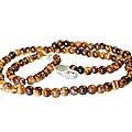 13287: Beaded brown tiger eye strand necklaces