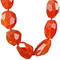Design 13649: orange carnelian chunky, tumbled necklaces