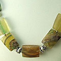 Design 1402: green,yellow,multi-color fluorite choker necklaces