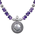 Design 1403: purple amethyst ethnic necklaces