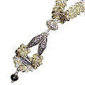 Design 14077: brown,green,yellow lemon quartz mother's day necklaces